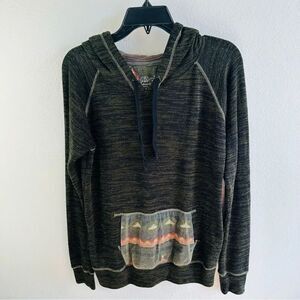 Panhandle Olive Marled Southwest Hoodie Women‎ Size M